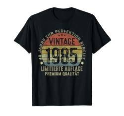 Vintage 1985 40. Geburtstag Geschenk 40 Jahre Deko Geschenk T-Shirt von Jahrgang 1985 40. Geburtstag für Männer Frauen