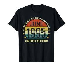 Mann Mythos Legende Juni 1995 Jahrgang 30. Geburtstag T-Shirt von Jahrgang 1995 30. Geburtstag für Männer Frauen