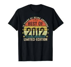 Best Of 2012 13. Geburtstag Mann Retro 13 Jahre Alt Geschenk T-Shirt von Jahrgang 2012 13. Geburtstag Junge Mädchen