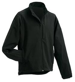 JN135 Men's Softshell Jacket Trendige Jacke aus Softshell, Größe:4XL;Farbe:Black von James & Nicholson