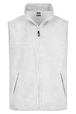 James & Nicholson Fleece Weste - Praktische Weste aus Anti-Pilling-Fleece für Damen und Herren | Farbe: white | Grösse: M von James & Nicholson