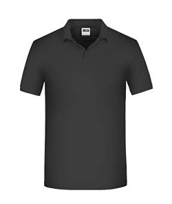 James & Nicholson Herren Bio Workwear Polo - Pflegeleichtes und strapazierfähiges Polo | Farbe: Black | Grösse: 4XL von James & Nicholson