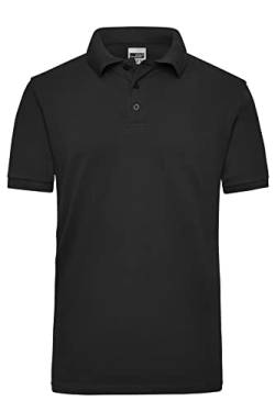 James & Nicholson Herren Work Poloshirt - Robustes Arbeitspolo aus einlaufvorbehandeltem Piqué | Farbe: Black | Grösse: 5XL von James & Nicholson