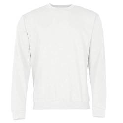 James & Nicholson Sweatshirt Rundhals - Klassischer Sweatpullover für Freizeit und Beruf | Farbe: White | Grösse: 3XL von James & Nicholson