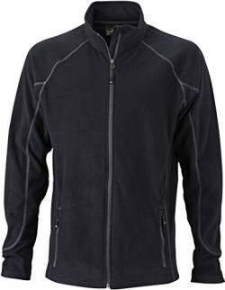 Leichte Outdoor Fleece Jacke - Farbe: Black/Carbon - Größe: M von James & Nicholson