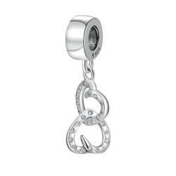 Jane Aigle 925 Sterling Silber Sonne Mond Charms Perlen Fit Frauen Armband Halskette Anhänger Kompatibel Mit Europäischen Armbändern von Jane Aigle