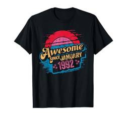 Fantastisch Seit Januar 1992 Geburtstag 1992 Januar Vintage T-Shirt von January Birthday Awesome Since January Vintage