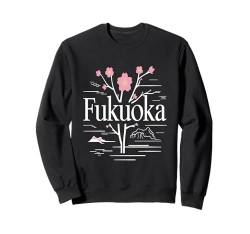 Sakura Cherry Blossom Retro Japan Travel to Fukuoka Sweatshirt von Japan Reiseoutfit für Männer und Frauen