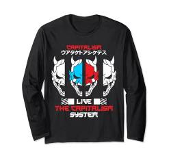 Japanische Streetwear Retro Tokyo Japan Vintage Grafik Langarmshirt von Japan Urban Fashion