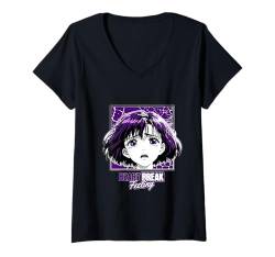 Damen Manga Japanische Anime Merch Kawaii Kitsune für Männer Frauen Kinder T-Shirt mit V-Ausschnitt von Japanese Art Anime Kawaii Otaku Manga for Girl Tee