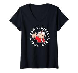 Damen Sorry Can't Hibachi Tschüss Lustiges japanisches Hibachi T-Shirt mit V-Ausschnitt von Japanese Cuisine Teppanyaki Hibachi Chef