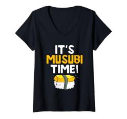 Damen Es ist Musubi Time Hawaii Japanese Food Rice T-Shirt mit V-Ausschnitt von Japanese Food Gift For A Musubi Lover