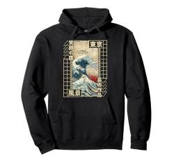 Kanagawa Wave Traditioneller japanischer Holzblock Ukiyo-e Anime Pullover Hoodie von Japanese Ukiyo-e Tees