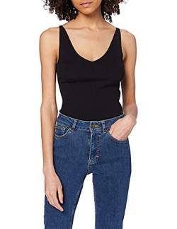 JDY Damen JDYNANNA S/L TOP KNT NOOS Trägershirt/Cami Shirt, Black, M von JdY