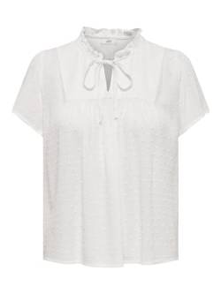 JdY Damen JDYLIMA LIFE S/S TOP WVN NOOS Bluse, Cloud Dancer, 44 von JdY