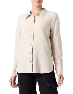 JdY Damen JDYSAY L/S Linen Loose Shirt WVN NOOS Hemd, Oatmeal/Detail:Melange, XS von JdY