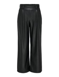 JdY Damen JDYSOYA GEGGO PU Pant JRS NOOS Stoffhose, Black, L / 32L von JdY