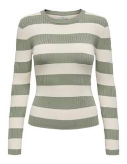 JdY Plum KNT Noos L/S O-Neck Pullover, Sea Spray, XS von JdY