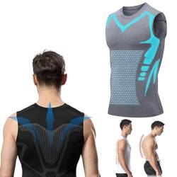 Jeeeun 2024 New Menionic Tourmaline Posture Corrector Vest, Ionic Shaping Vest Men Women (Gray,Medium) von Jeeeun