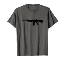 AR-15 Gewehr-Silhouette T-Shirt von Jeff Hobrath