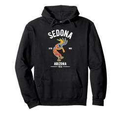 Sedona Arizona Tanzender Kokopelli-Souvenir im Used-Look Pullover Hoodie von Jeff Hobrath