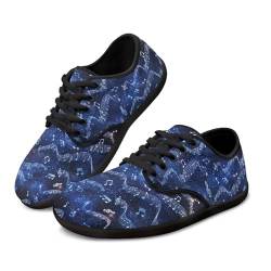 Jeiento Barfußschuhe mit Musikthema für Herren, geerdete Schuhe, barfuß für Damen und Herren, Blue Galaxy Music Notes, 49 EU von Jeiento