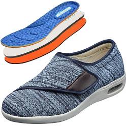 Jesajemi Diabetiker schuhe herren Chaussures Orthopédiques Femme schuhe für geschwollene füße herrenschuhe mit klettverschluss senioren hausschuhe herren extra breite schuhe damen(LightBlue,39 EU) von Jesajemi