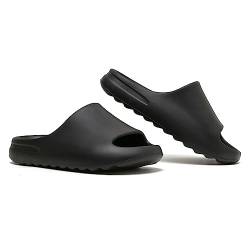 Jesindr Cozy Slides Original Herren Damen, rutschfeste Wolken Weich Badeschlappen Badelatschen, Gummi Cloud Slippers Wolkenschuhe Sommer Beach Slide Pantoffeln, Schwarz, 39 EU von Jesindr