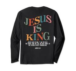 Jesus Is King Jesus John 14:6 Costume Christian (On Back) Langarmshirt von Jesus Is King Jesus John 14:6 Costume Christian