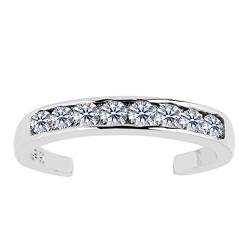 Zehenring Sterling-Silber 925 Zirkonia verstellbar von Jewelry Affairs