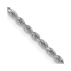 14k Sparkle-Cut Rope Chain Bracelet in White Gold Rose Gold Yellow Gold Choice of Lengths 18 23 20 15 and Variety of mm Options von JewelryWeb