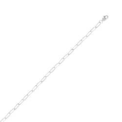 925 Sterling Silber kleine lange Kabelkette Armband Glieder misst 2,8 mm breit Karabinerverschluss Schmuck für Frauen – Längenoptionen: 18 20 von JewelryWeb