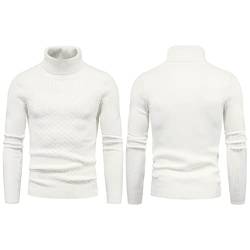 Jextou Slim Fit Rollkragenpullover Herren | Weicher Feinstrick-Strickpullover für Herren,Langarm Herren Slim Fit T-Shirt Rollkragenpullover für Herren von Jextou