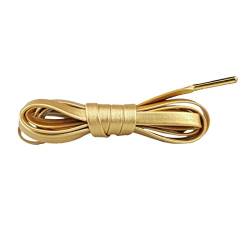 JgYiAngBq Schnürsenkel, Mikrofaser, weiches PU-Leder, flach, silber-goldfarben, 120 cm, for Damen und Herren, Sport, Freizeit, Basketballschuhe, Schnürsenkel(Gold) von JgYiAngBq