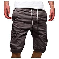 Jiabing Kurze Hosen Herren Baumwolle Cargo Shorts Sommer Freizeithose mit Taschen Cargohose Lässig Lose Sporthose Regulär Fit Sommerhose Freizeithose Weich Bequem Laufshorts Sommer Bermuda Short von Jiabing