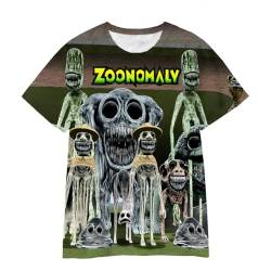 Zoonomaly Anime T-Shirt Anime Game Monster Big Smile Cat Bunny 3D Horror Game Zoo-nomaly Short Sleeve T Zoo Animal Loose Short Sleeve Top Hip Hop Top, Typ 10, 110-120 von Jilijia