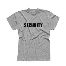 T-Shirt Security Sicherheitsdienst Party Sicherheit 13 Farben Herren XS - 5XL Türsteher Verkleidung Kostüm feiern Malle Karneval Fasching, Größe:4XL, Farbe:hellgrau meliert - Logo schwarz von Jimmys Textilfactory