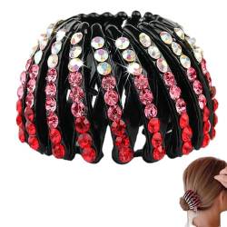 Strass Vogelnest Haarspange - Erweiterbarer Strass-Haarhalter - Bunte modische Brötchenmacher Haarschmuck Donut Brötchenmacher für Frauen Mädchen von Jingmiger