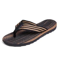 Herren Flip Flops-On Zehenstegpantolette trenner Pantoffeln Schwimmbad Strand Dusch Sauna Beach/Pool Sports Classic Freizeit Weich Comfy Badelatschen Sandalen Schuhe Sommer Männer Unisex 39 Schwarz von Jinsha