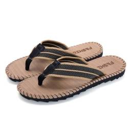 Jinsha Männer Flip Flops Sommer Erwachsene Flip Flops Strand & Pool Schuhe（brown 38） von Jinsha