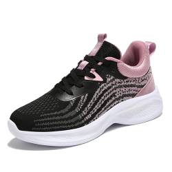 JiuQing Damen Laufschuhe Tennis Workout Sneakers Leichte Bequeme Jogging Gym Sport Walking Schuhe,Rosa,41 EU von JiuQing