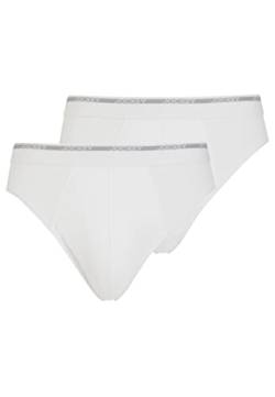 Jockey Modern Classic Brief 2er Pack – Unterhosen für Männer, Unterwäsche aus 100% Baumwolle, Herren Slips ohne Eingriff, Feinripp-Material, 2er Set, in Weiß von Jockey