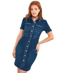 Joe Browns Damen Figurbetontes Jeanskleid mit Button-Down-Kragen Kleid, blau, 36 von Joe Browns