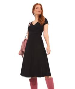 Joe Browns Damen Kurzärmeliges Wickelkleid aus Jersey, A-Linie, Farbblock Kleid, Schwarz, 36 von Joe Browns