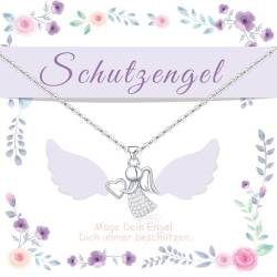 Johiux Schutzengel Kette für Mädchen,Glücksbringer Halskette,Kommunion Geschenke für Mädchen,Erstkommunion Geschenke Mädchen,Geschenke für Mädchen Weihnachten Geburtstage von Johiux