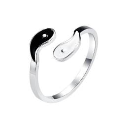 Joievievie Offener Yin Yang Tai Chi Schmuck Herren Damen, Edelstahl von Joievievie