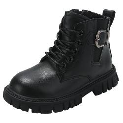 Winter Kinder Schneestiefel - Schneestiefel Outdoor Gummistiefel Mädchen Stiefeletten mit Reissverschluss Rutschfest Wasserdicht Übergangsschuhe Sneaker Winter Outdoor Rutschfest Winterschuhe von JokeLomple