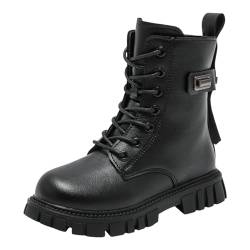 Winterstiefel Junge - Warme Gefüttert Schneestiefel Kinder Barfußschuhe Mädchen Stiefeletten mit Reissverschluss Winterschuhe Mädchen Übergangsschuhe Sneaker Autumn Winter Wasserdicht Barfussschuhe von JokeLomple