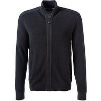 JOOP! Herren Cardigan schwarz Baumwolle unifarben von Joop!