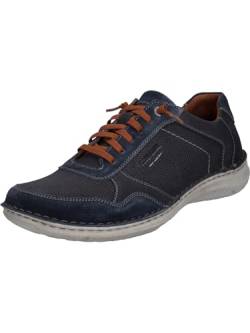 Josef Seibel Herren Low-Top Sneaker Anvers 97,Weite K (Extra weit),Wechselfußbett,schnürer,Halbschuhe,Sportschuhe,Indigo-Kombi,44 EU von Josef Seibel